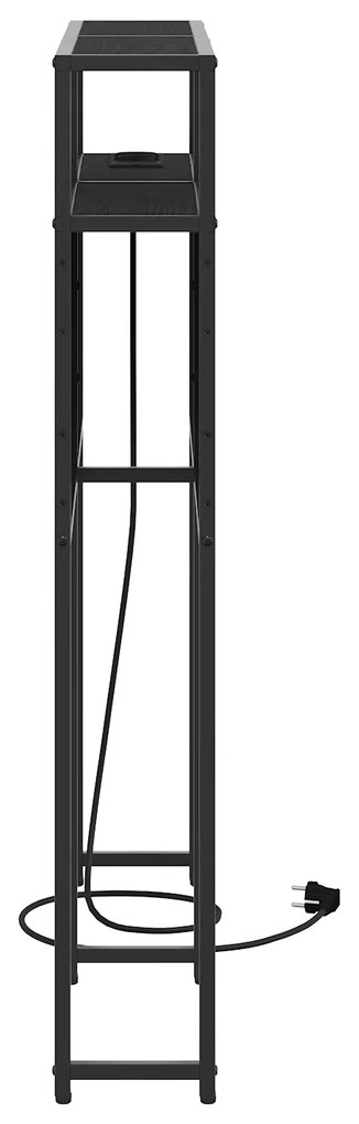 vidaXL Κεφαλάρι Αποθήκης Μαύρη δρυς 75 cm Επεξεργασμένο ξύλο