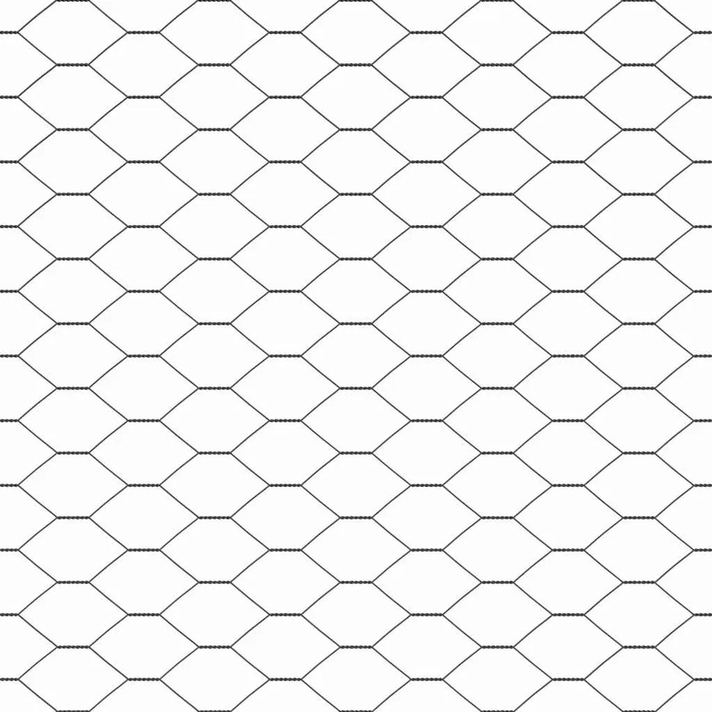 vidaXL Στύλος Περιφράξεων Γκρι 25 x 0,4 μ (25 χιλιοστά πλέγμα)