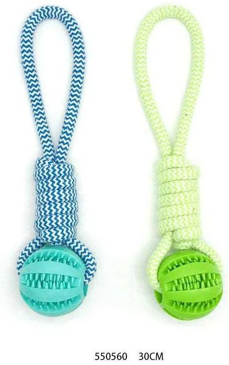 Παιχνίδι σκύλου σχοινί με μπάλα - 30cm - 550560-550560