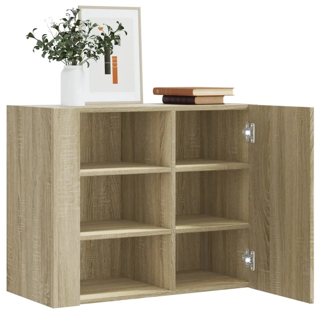 vidaXL Ντουλάπι Τοίχου Sonoma Δρυς 75x35x60 εκ. Επεξεργασμένο Ξύλο