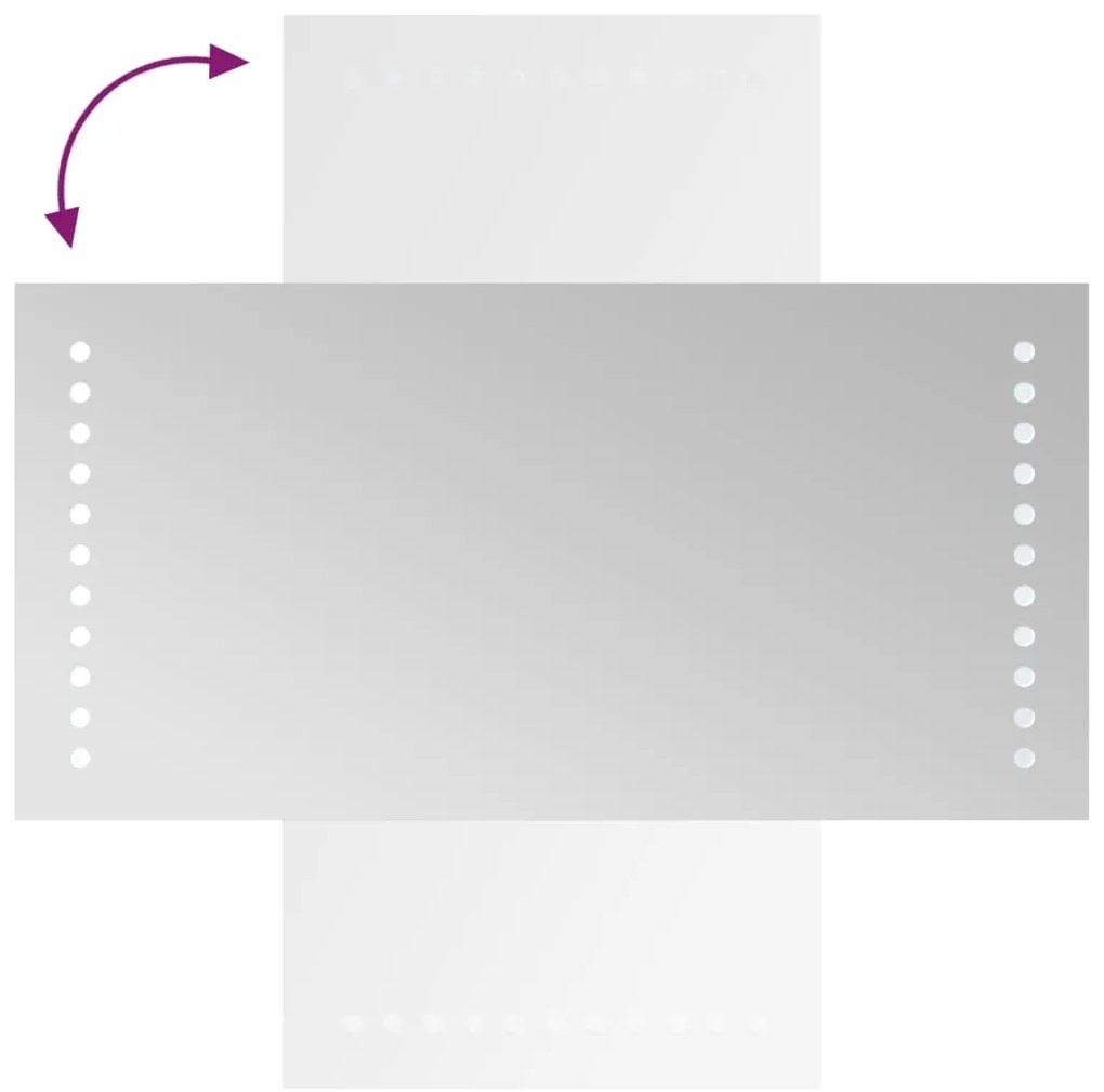 vidaXL Καθρέφτης Μπάνιου με LED 20x40 εκ.