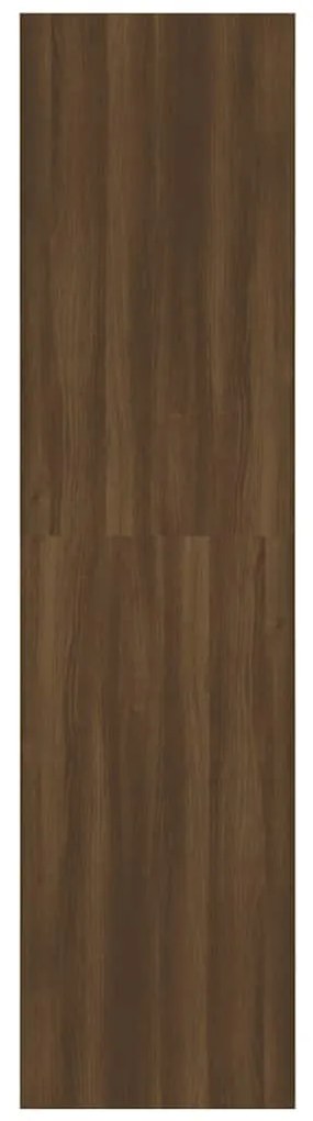 vidaXL Ντουλάπα Καφέ Δρυς 100x50x200 εκ. από Επεξεργασμένο Ξύλο