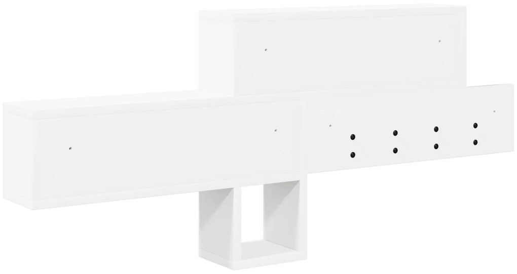 vidaXL Τοίχου Κρεμάστρα Λευκό 100 x 12 x 43.5 εκ Επεξεργασμένο ξύλο