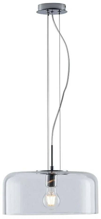 Φωτιστικό Οροφής Gibus I-GIBUS-S30 TR 1xE27 Φ30cm 150cm Clear Luce Ambiente Design Glass