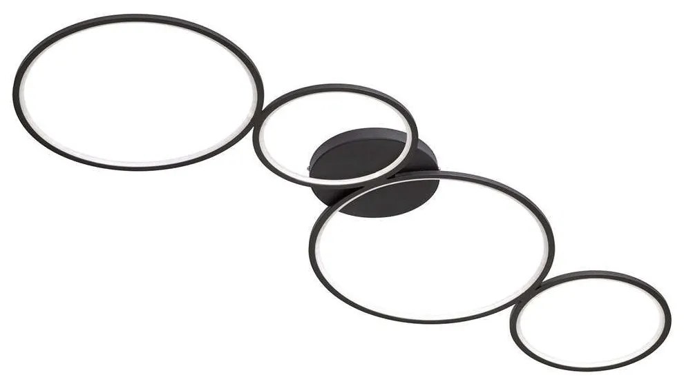Φωτιστικό Οροφής - Πλαφονιέρα Rondo 622610432 Black Trio Lighting Metal