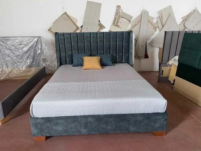 Κρεβάτι Ντυμένο "STYLE" για στρώμα 160χ200 υπέρδιπλο με επιλογή χρώματος - Λιλά