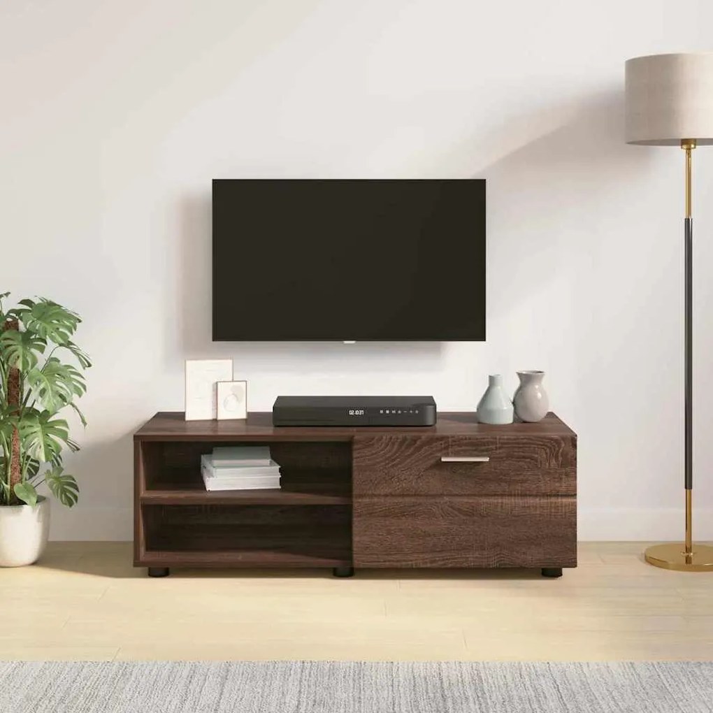 vidaXL Ντουλάπι TV Καφέ δρυς 100.5 x 39 x 30 εκ Επεξεργασμένο ξύλο