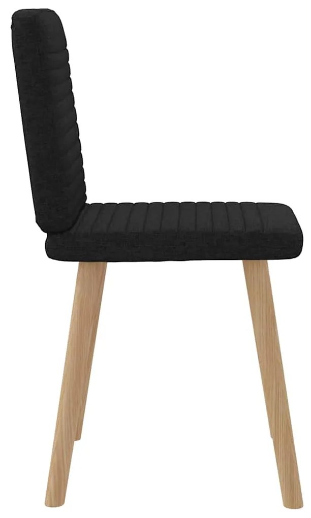 vidaXL Καρέκλες Τραπεζαρίας 2 τεμ. Μαύρες Υφασμάτινες