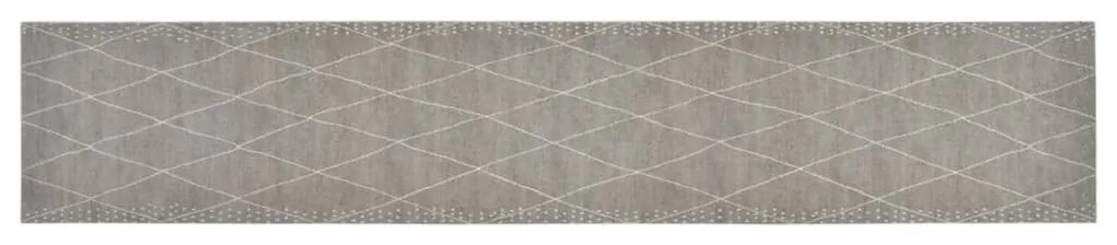Χαλί Κουζίνας Πλενόμενο Σχέδιο Ρόμβοι 60 x 300 εκ. Βελούδινο - Γκρι