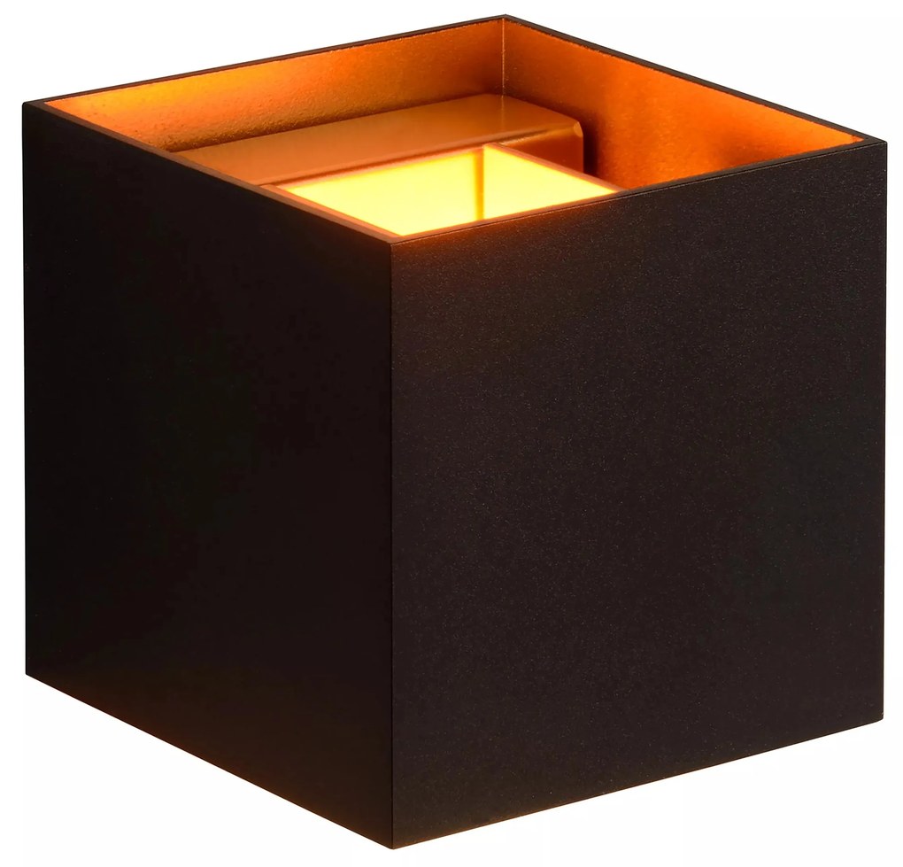 Φωτιστικό Επίτοιχο Lucide 09217-04-30 XIO Μαύρο Ματ (Black Mat)|Χρυσό Χρώμα (Gold Coloured) 2700 K