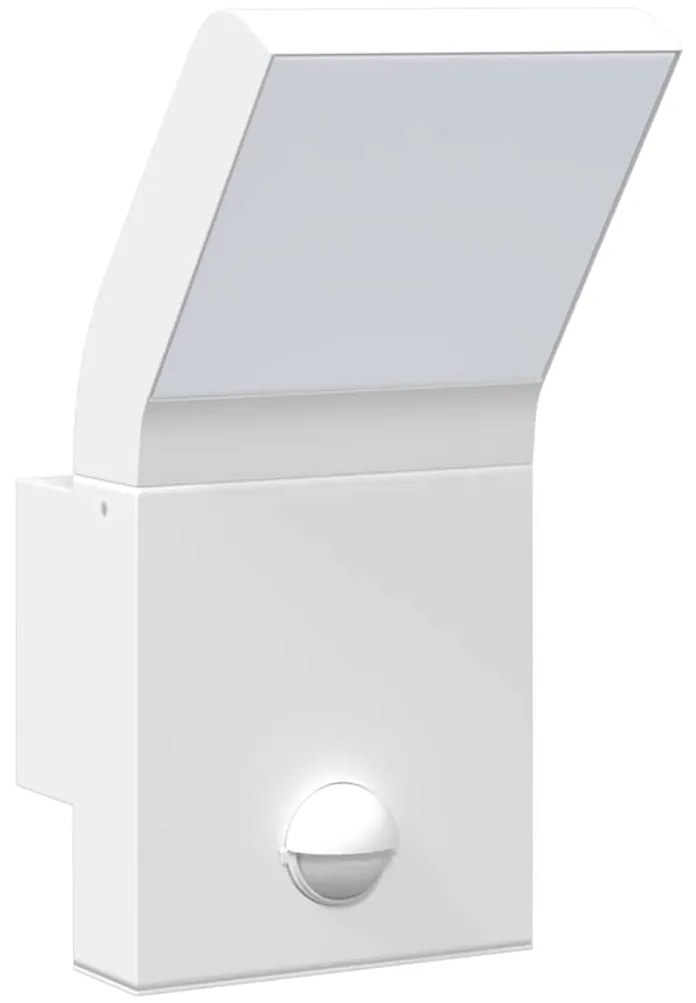 vidaXL Φωτιστικά Τοίχου Εξ. Χώρου LED με Αισθ. 2 τεμ Λευκό Χυτοσ/Αλουμ