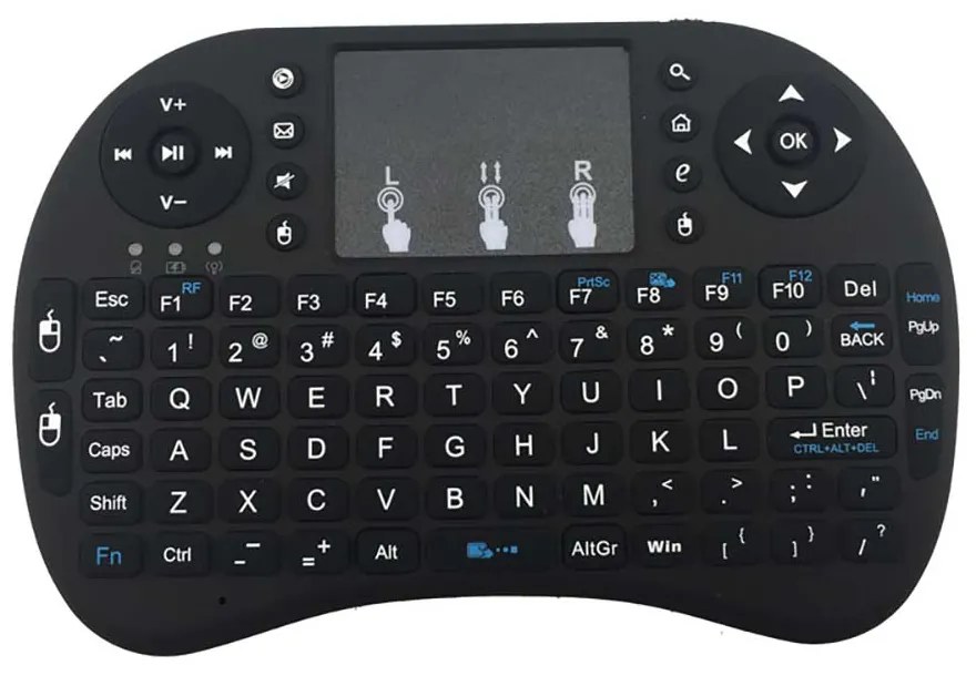 Mini 2.4G Multi-functional Wireless Keyboard For Raspberry Pi black