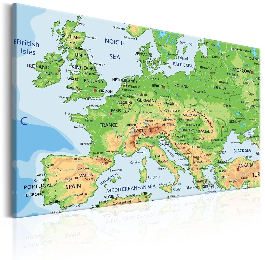 Πίνακας - Map of Europe 90x60