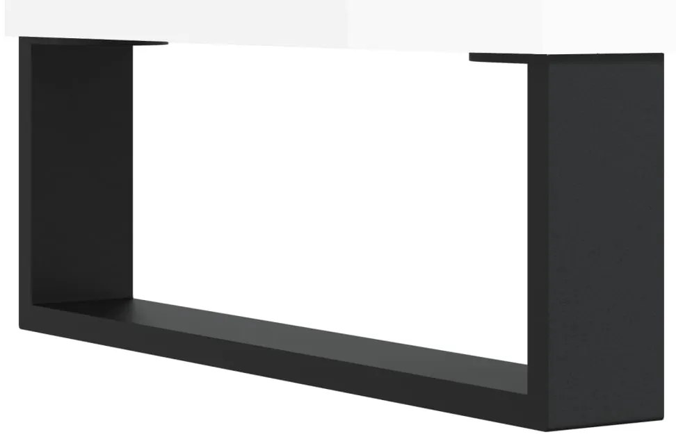vidaXL Ντουλάπι Γυαλιστερό Λευκό 34,5 x 32,5 x 90 εκ. Επεξεργ. Ξύλο