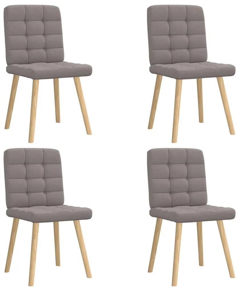 vidaXL Καρέκλες Τραπεζαρίας 4 τεμ. Taupe Υφασμάτινες