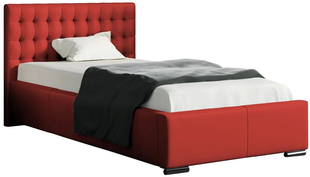 Επενδυμένο κρεβάτι Porto mini-Kokkino - 107.00Χ222.00Χ92.00cm
