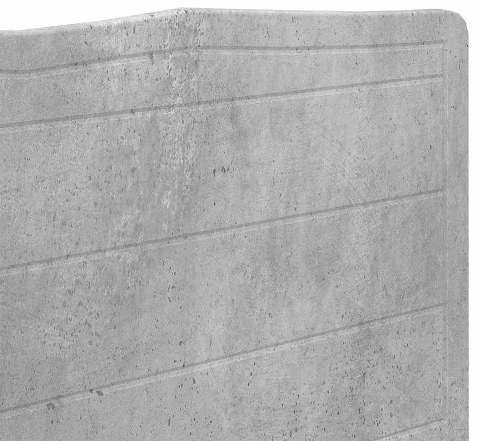 vidaXL Κεφαλάρι με κεφαλάρι Σκυρόδεμα Γκρι 135 cm Επεξεργασμένο ξύλο