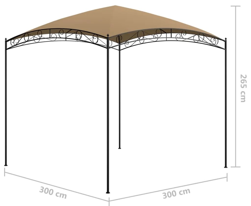 ΚΙΟΣΚΙ TAUPE 3 X 3 X 2,65 Μ. 180 ΓΡ./Μ² 313907