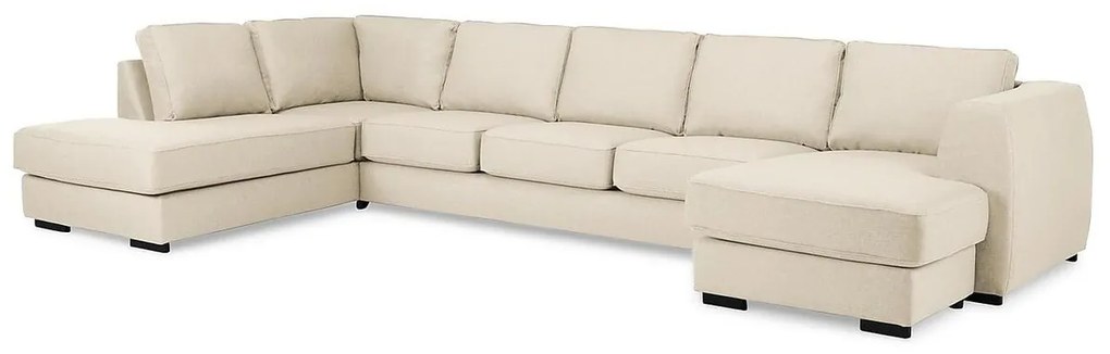 Γωνιακός Καναπές Scandinavian Choice F105, Beige, 403x212x90cm, Πόδια: Πλαστική ύλη, Ξύλο | Epipla1.gr