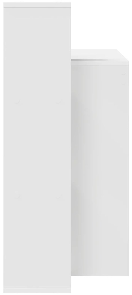 vidaXL Γραφείο με ράφι Λευκό 100 x 40 x 90 cm Επεξεργασμένο ξύλο