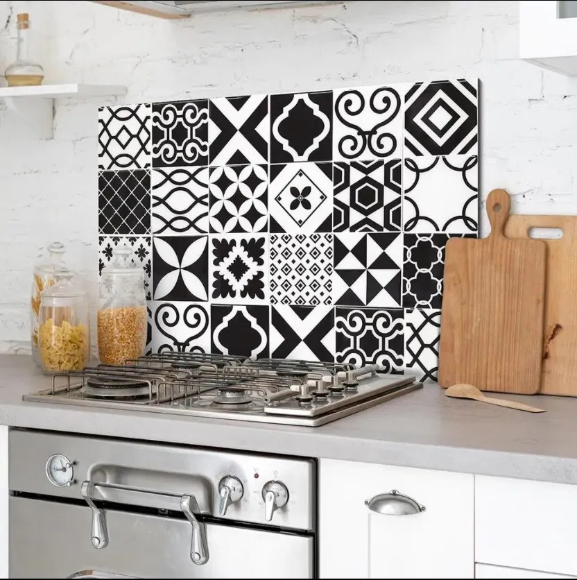 Πάνελ εστίας Ango B & W Azulejos