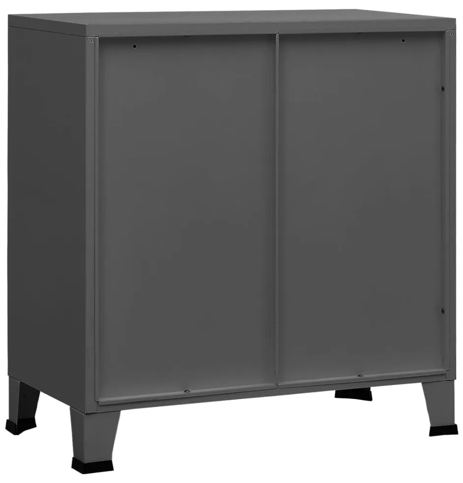 vidaXL Αρχειοθήκη Βιομηχανικού Στιλ Ανθρακί 75 x 40 x 80 εκ. Ατσάλινη