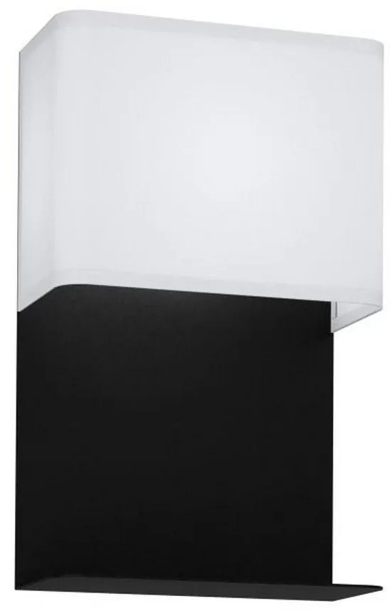 Φωτιστικό Τοίχου-Απλίκα Led Galdakao 99069 Black-White 3000K Eglo Μέταλλο,Ύφασμα