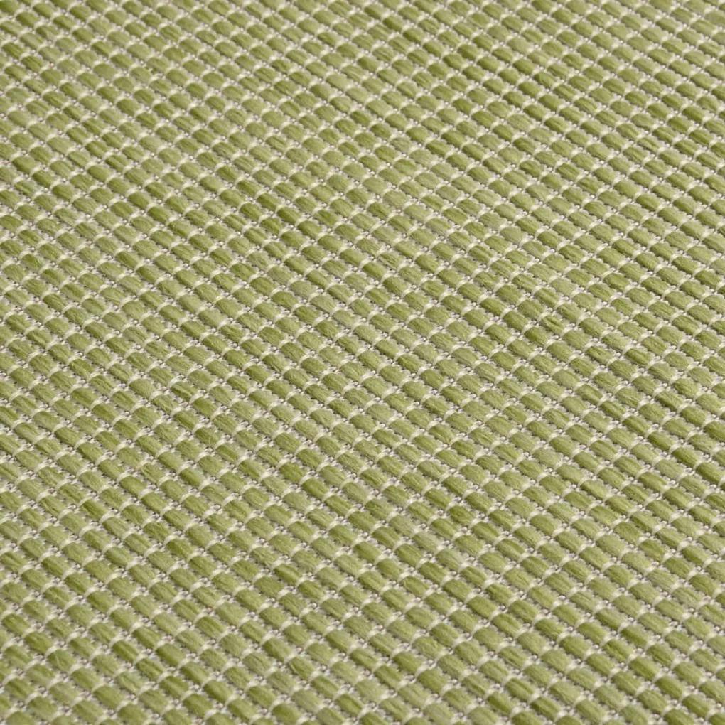 Χαλί Εξωτερικού Χώρου με Επίπεδη Ύφανση Πράσινο 80 x 150 εκ. - Πράσινο