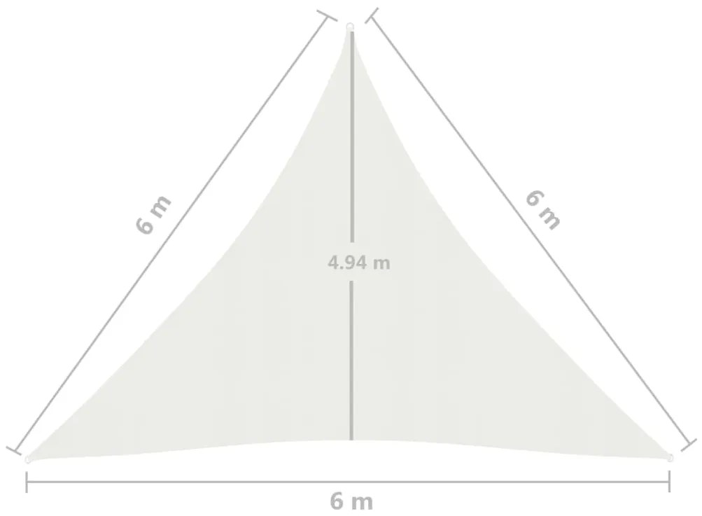 Πανί Σκίασης Λευκό 6 x 6 x 6 μ. από HDPE 160 γρ./μ² - Λευκό