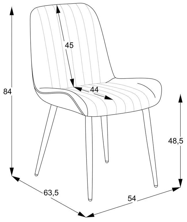Καρέκλα Versa γκρι-μπλε ύφασμα-πόδι μαύρο μέταλλο 54x63.5x84εκ 54x63.5x84 εκ.