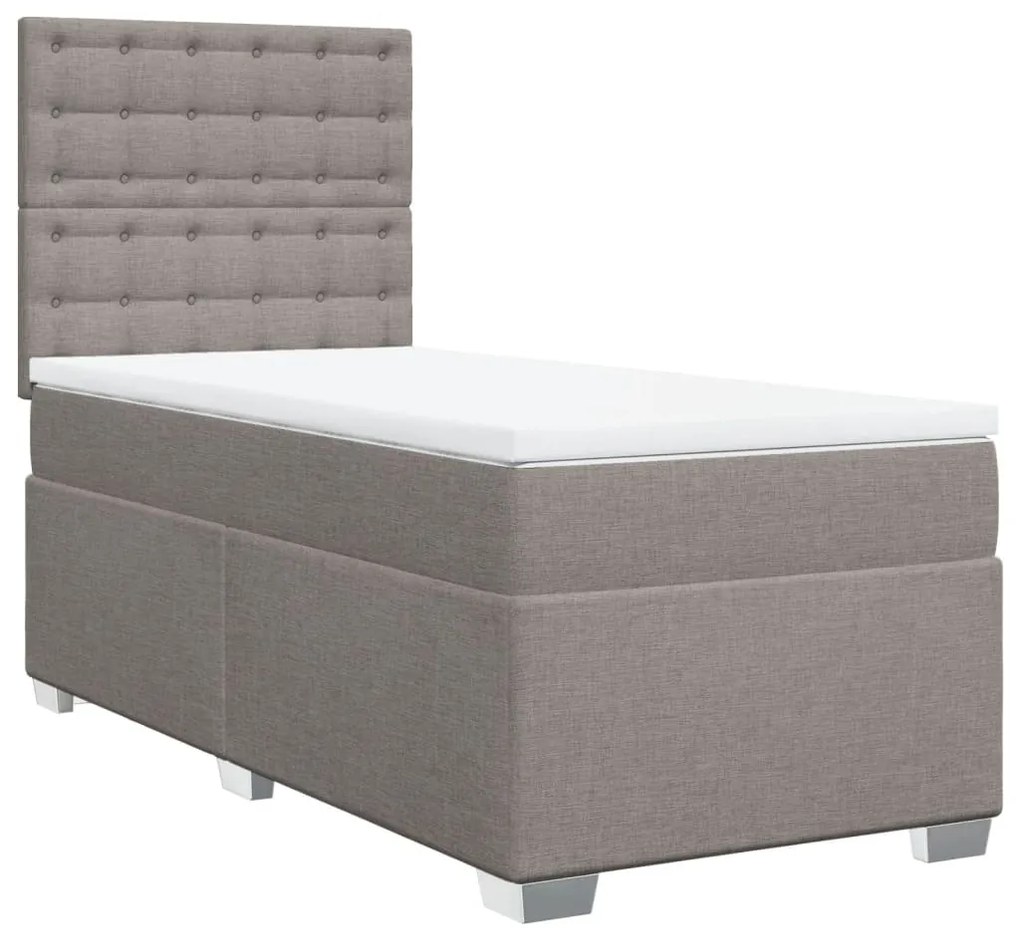 ΚΡΕΒΑΤΙ BOXSPRING ΜΕ ΣΤΡΩΜΑ TAUPE 90X190 ΕΚ.ΥΦΑΣΜΑΤΙΝΟ 3290361