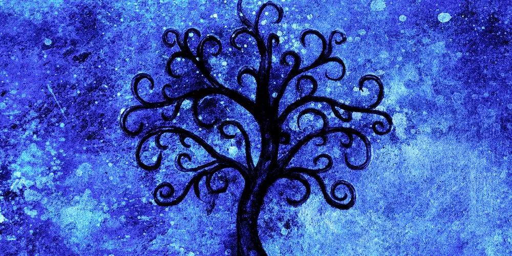 Εικόνα δέντρο της ζωής σε μπλε φόντο - 100x50