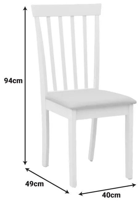 Καρέκλα Houston σε λευκή απόχρωση 40x49x94εκ 2αδα 40x49x94 εκ.
