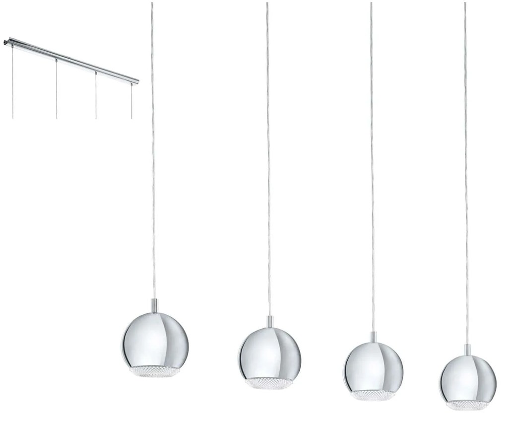 Φωτιστικό Οροφής Led Conessa 95912 Silver Eglo Metal, Plastic