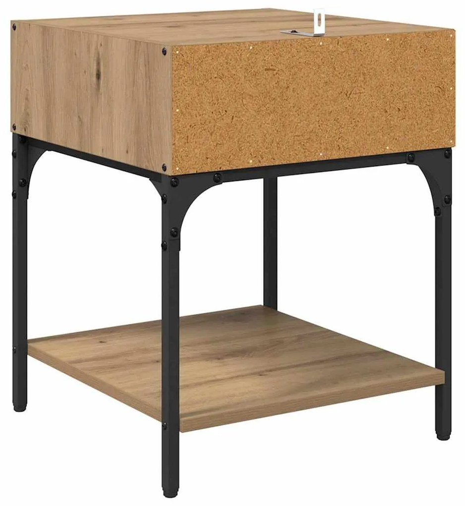 vidaXL Κομοδίνο Artisan Oak 40 x 40 x 50 cm Επεξεργασμένο ξύλο