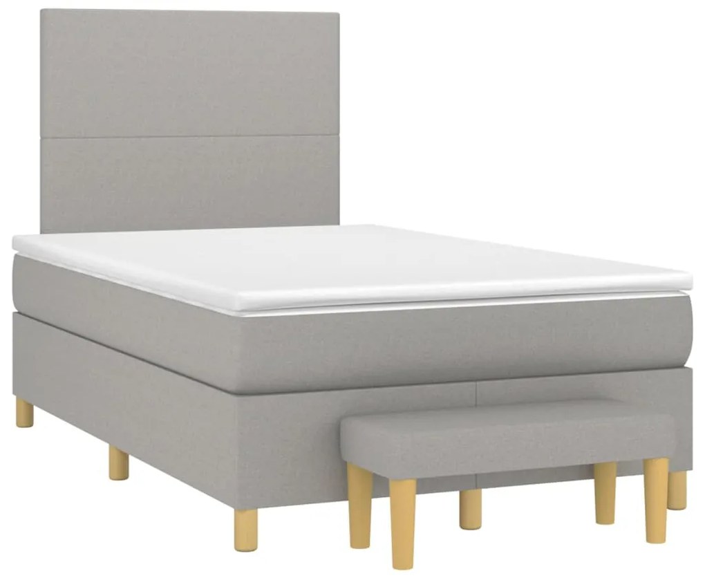 ΚΡΕΒΑΤΙ BOXSPRING ΜΕ ΣΤΡΩΜΑ ΑΝΟΙΧΤΟ ΓΚΡΙ 120X200 ΕΚ. ΥΦΑΣΜΑΤΙΝΟ 3136981