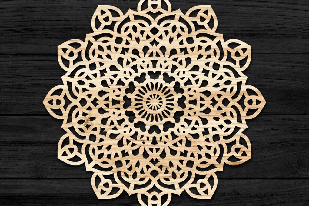 Intra απο ξύλο plywood 3mm-4mm πάχος Τρισδιάστατη Mandala Δίασταση 30x30 cm INTRAFABR-74276601