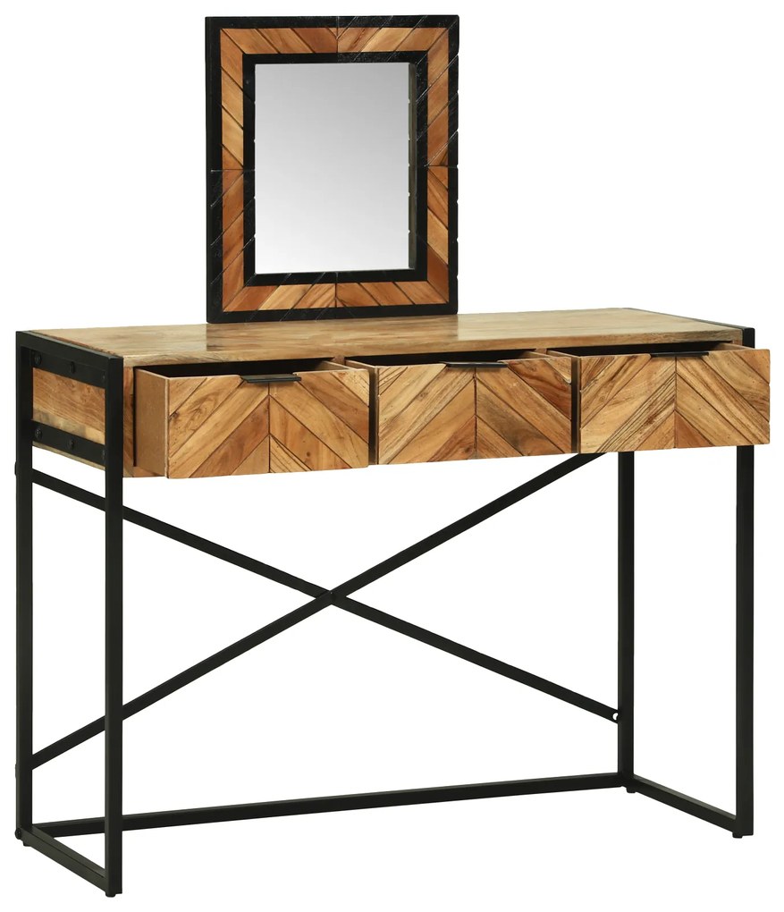 vidaXL Καθρέφτης Επιτραπέζιο 100x40x120 cm Σταθερό Ξύλο Ακακίας