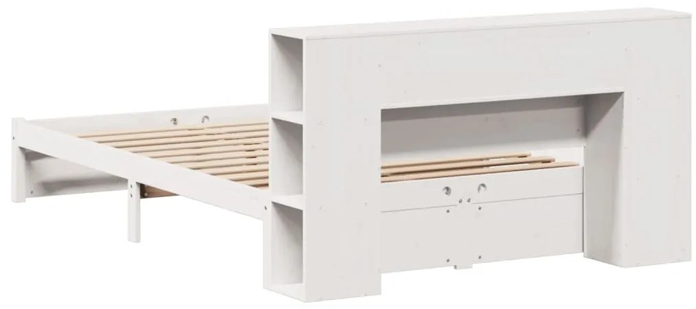 vidaXL Κρεβάτι Βιβλιοθήκη Χωρίς Στρώμα 150x200 εκ Μασίφ Ξύλο Πεύκου