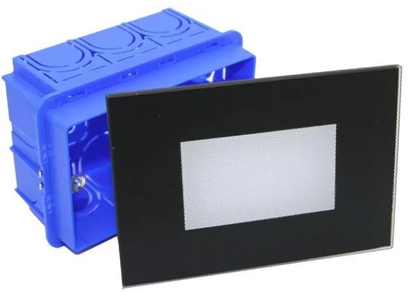Adeleq Φωτιστικό Αλουμινίου LED Χωνευτό 4W 230V CCT Γυαλί Μαύρο 3-90051