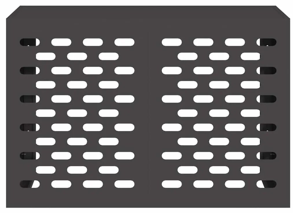 vidaXL Κάλυμμα κλιματιστικού Μαύρο 90 x 40 x 60 εκ Ατσάλι