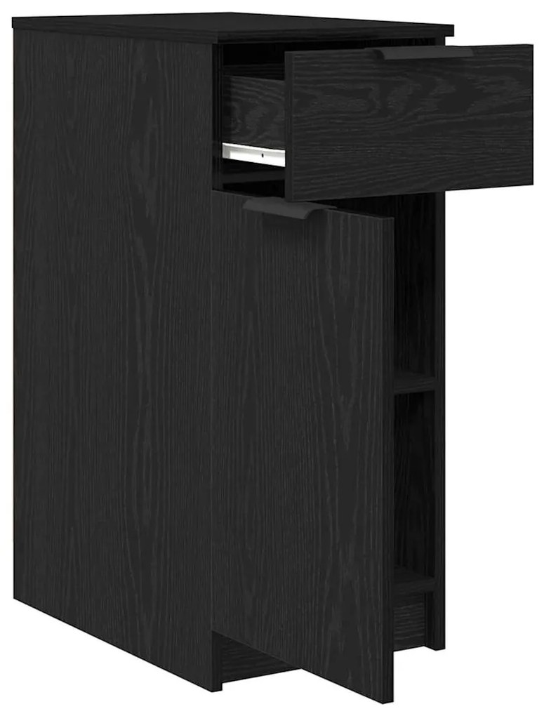 vidaXL Ντουλάπι γραφείου Μαύρη δρυς 33 x 50 x 75 εκ.