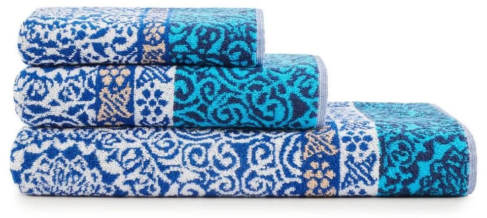 Πετσέτα Arona Blue Bassetti Σώματος 70x140cm 100% Cotton