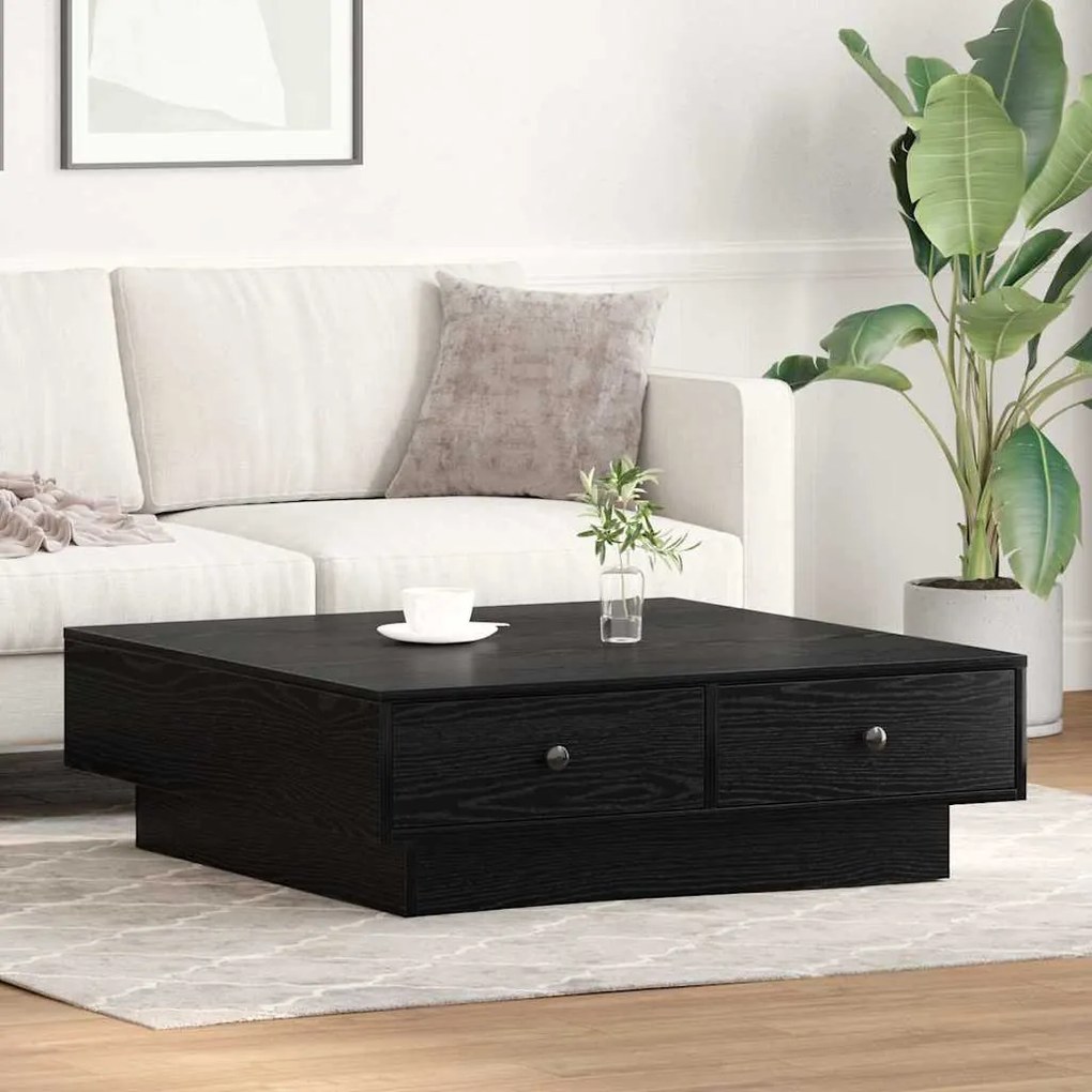 vidaXL Τραπεζάκι σαλονιού Μαύρη δρυς 90 x 90 x 28 cm