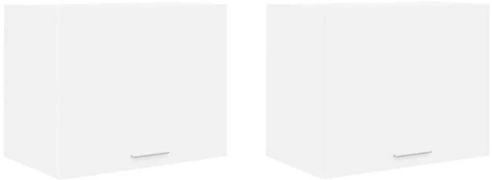 vidaXL Κρεμαστό ντουλάπι με αποθήκευση 2 pcs Λευκό 50 x 31 x 40 εκ.