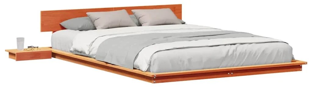 vidaXL Σκελετός Κρεβατιού Καφέ 140 x 200 cm ξύλο