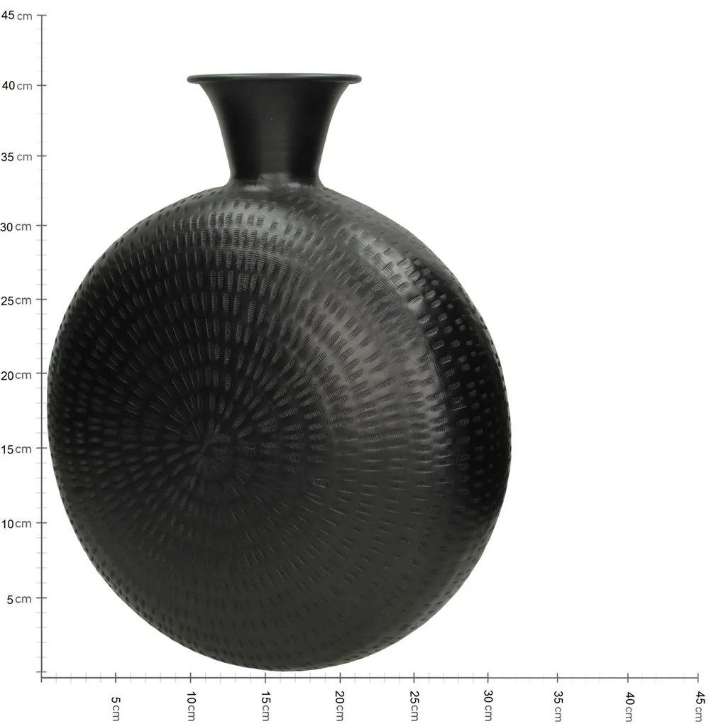 Βάζο ArteLibre Μαύρο Μέταλλο 34x12x41cm