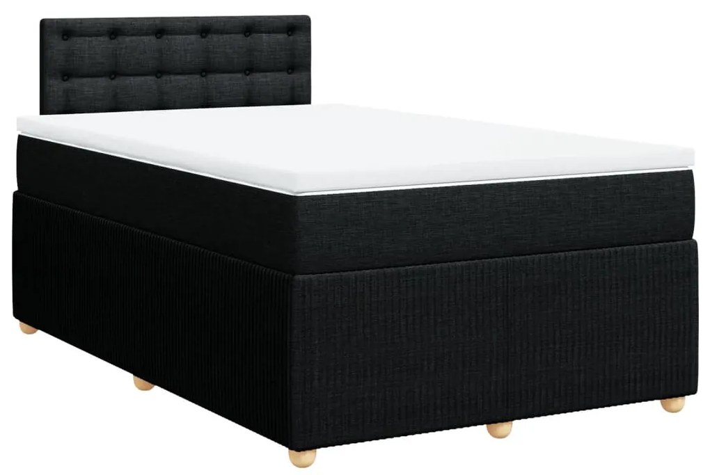 ΚΡΕΒΑΤΙ BOXSPRING ΜΕ ΣΤΡΩΜΑ ΜΑΥΡΟ 120X190 ΕΚ. ΥΦΑΣΜΑΤΙΝΟ 3287411