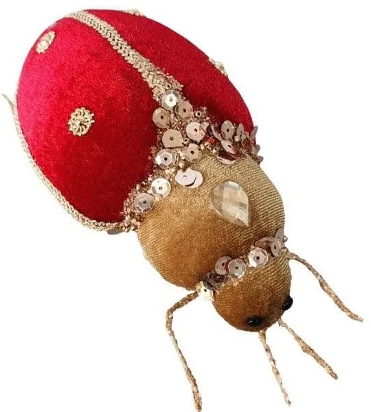Χριστουγεννιάτικη Φιγούρα Love Bug 030316 11x9x6cm Red-Beige