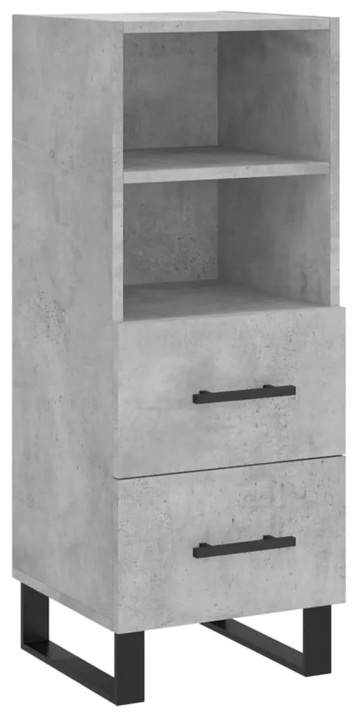 vidaXL Ντουλάπι Γκρι Σκυροδέματος 34,5x34x90 εκ. Επεξεργασμένο Ξύλο